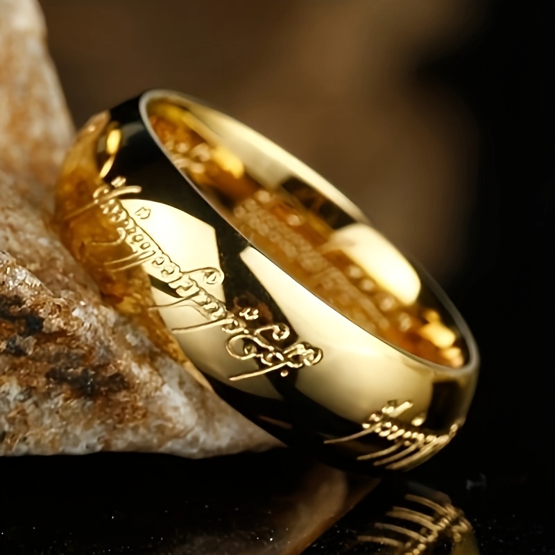 

1pc Classic Of Ring, Fashion Stainless Letters Ring Wedding Band Anniversary Engagement Ring Gift For Men