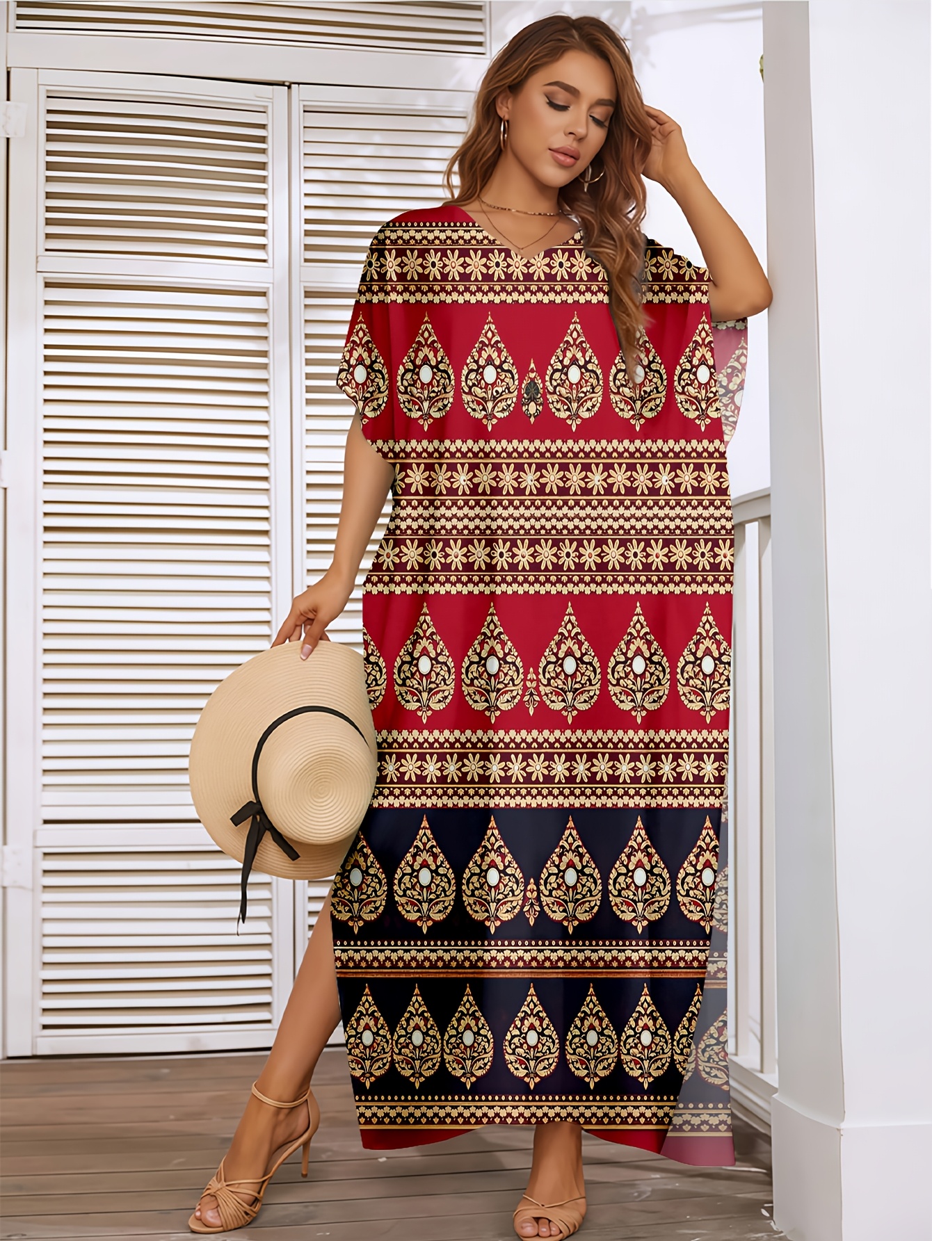 long sleeve boho maxi dresses Womens Floral Vintage Crew Neck A Line Pleated Swing Flowy Dress Wedding Guest Dress Black at Amazon Women's Clothing store Pants Size:34 L brim hat for a Occasion:Wedding-Guest Joseph Abboud Classic Fit