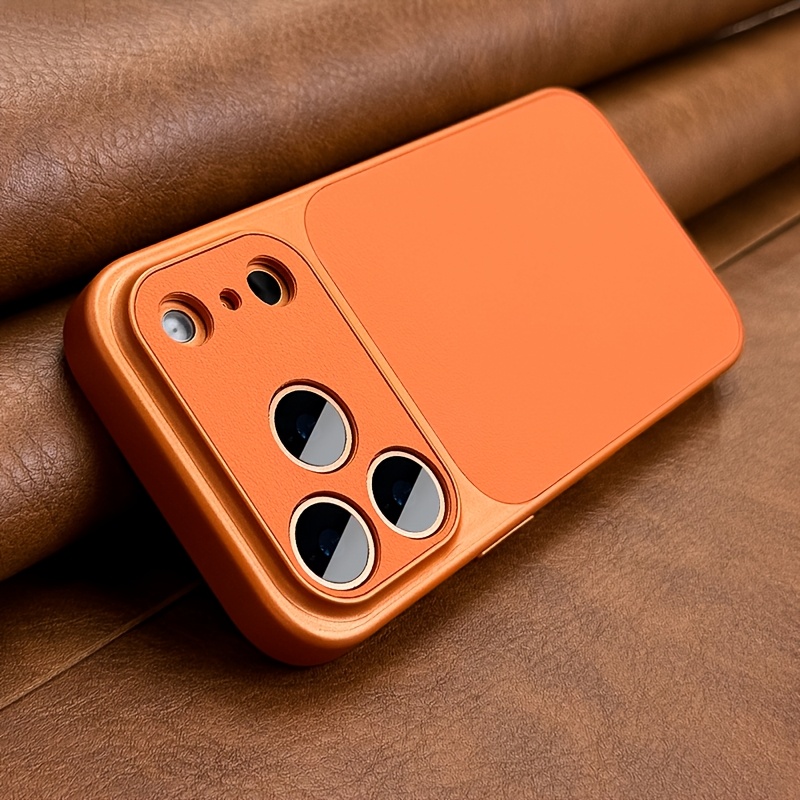 E-shop Handyhülle: Neues Luxus-Upgrade – Sofort kompatibel mit iPhone 17Air 16 15 14 13 Pro Max 17Pro 17Promax – Orange Retro Design – Großes Fenster
