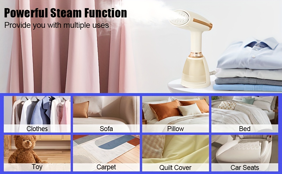 2-in-1 Dual Function Garment Steamer & Iron - No Leak Design, Horizontal & Vertical Steam, 110-120V US Plug, Ergonomic Handle for Quick Wrinkle Removal, Clothes Steamer, Home Laundry, Modern Aesthetic, Durable Construction