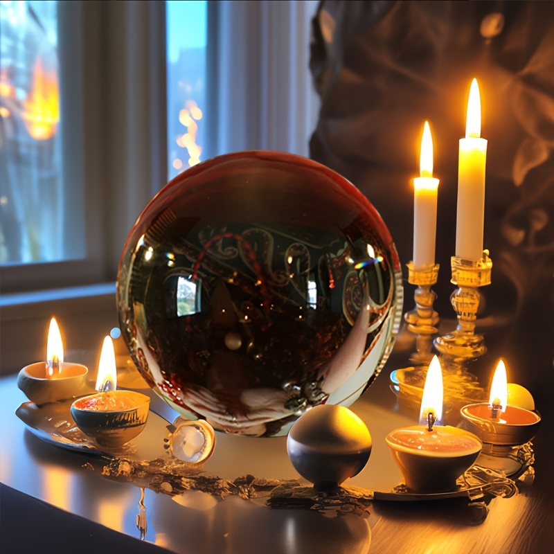 巨大带底座150mm水晶球无底座60/80/100mm，透明水晶球，适用魔术摄影