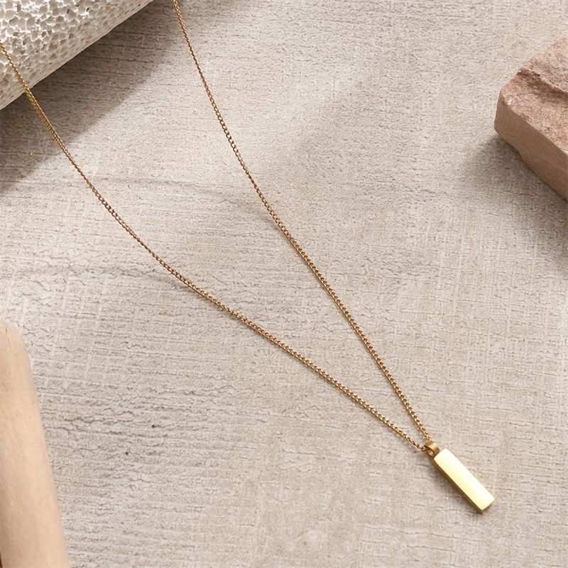 Minimalist Pendant Necklace & C-Shaped Polished Earrings Set