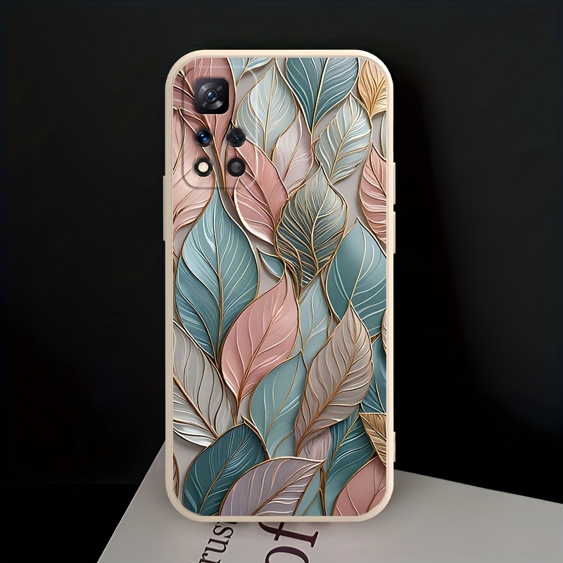 TEMU Colorful Leaf Texture Print Phone Case For Xiaomi Redmi Note 14 13 Pro /12s 11s 10s/14 11 10 9 Pro 5g/redmi 14 10 9 C/ 10 9 A 5g - Stylish And