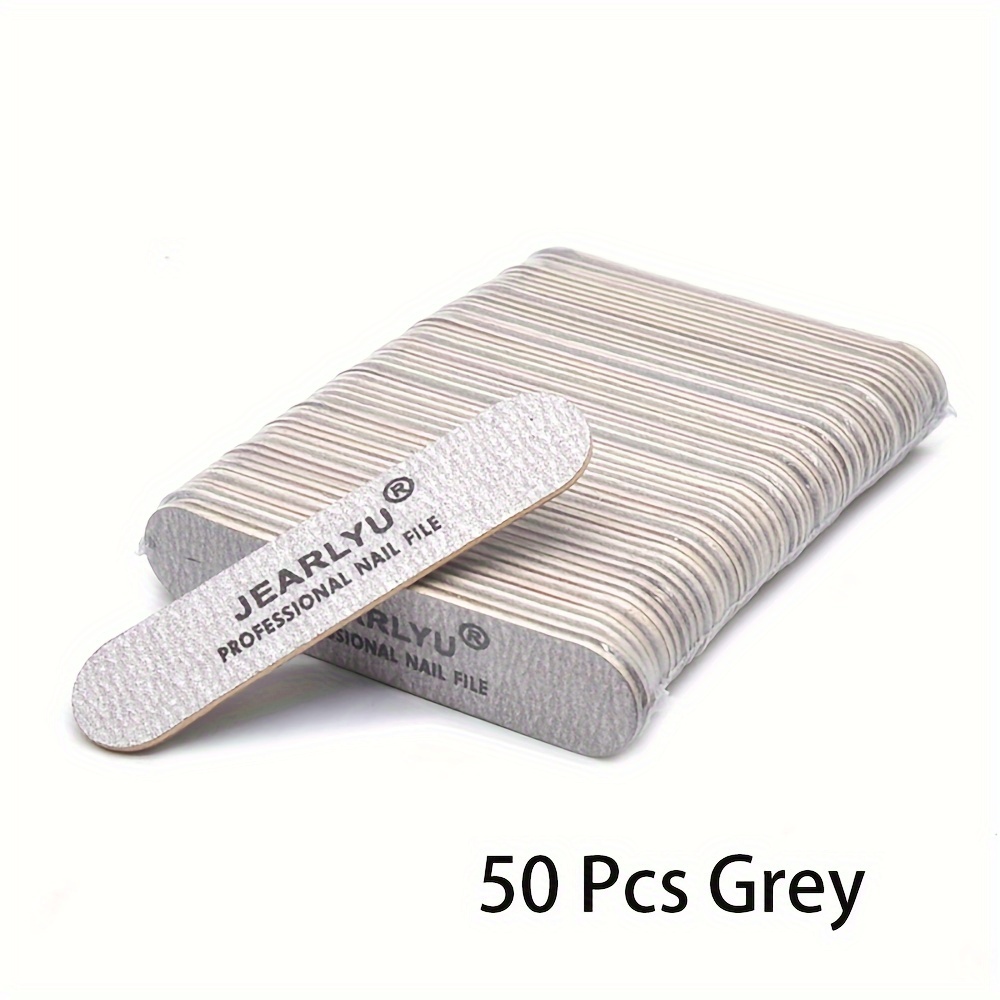 Image of 50pcs Per Batch Of High-quality Mini Wooden Nail Files With A Grit Of 100/180, Suitable For Woodworking, Salons, And Nail Shops