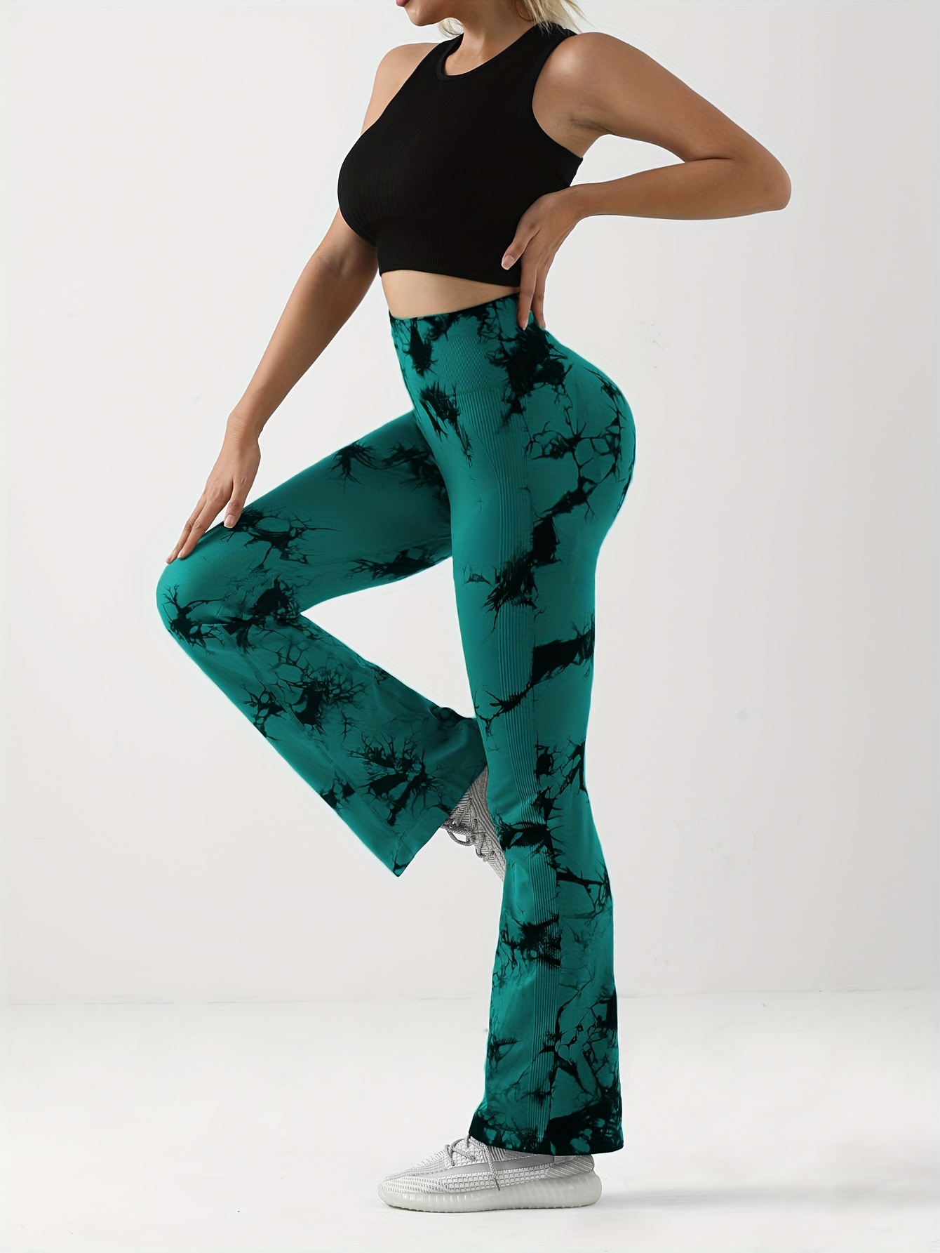 Aayomet Yoga Pants For Women Bootcut Women's High Rise Tie Dye
