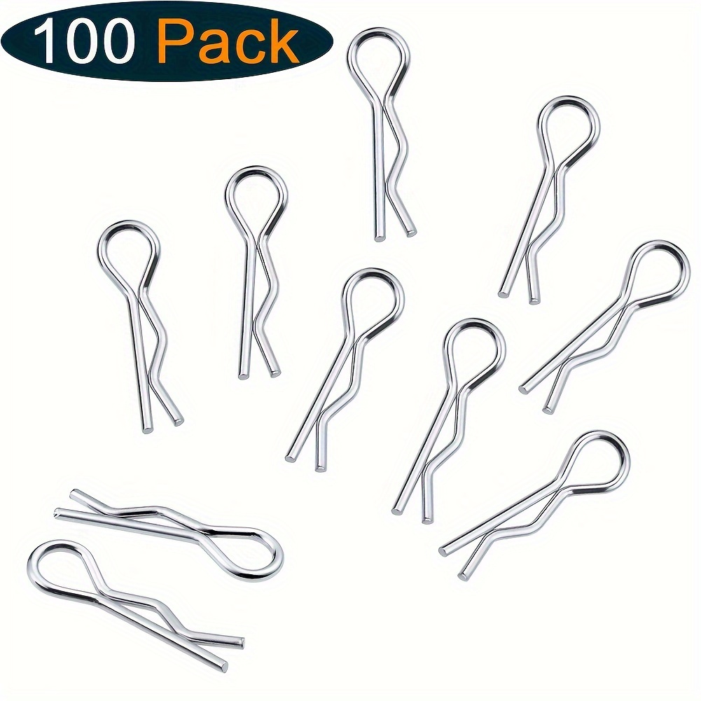 

100pcs Hobbypark Rc Body Clips For 1/18 & 1/24 Scale Vehicles - Steel, - Compatible With , Trx4m, Axial Scx24, Utb18, Fcx24, Enduro24, Teton Trucks - Ideal For Spare Parts & Upgrades