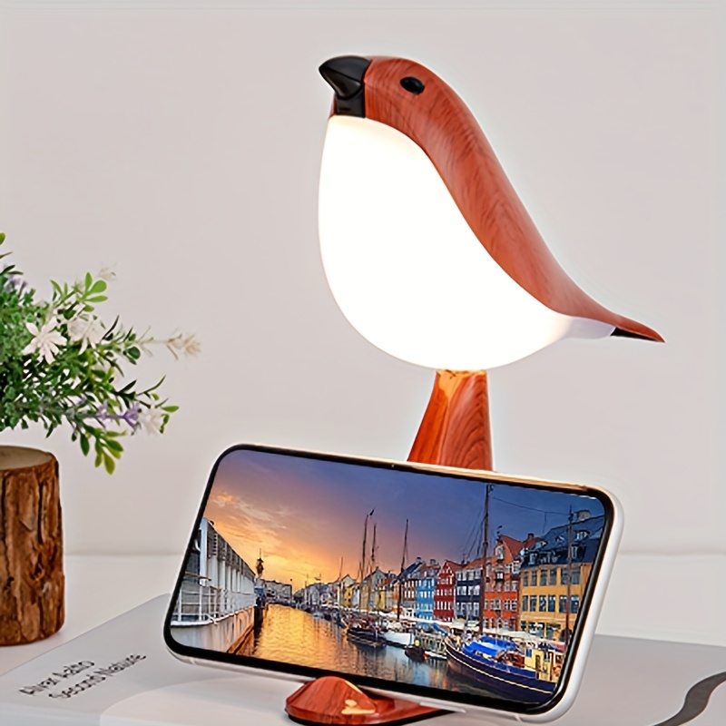 TEMU 1pc Bird Desk Lamp With Remote Control | Adjustable Light, Usb Rechargeable, Bedroom Fragrance Diffuser, Suitable For Valentine's Day Gift (two