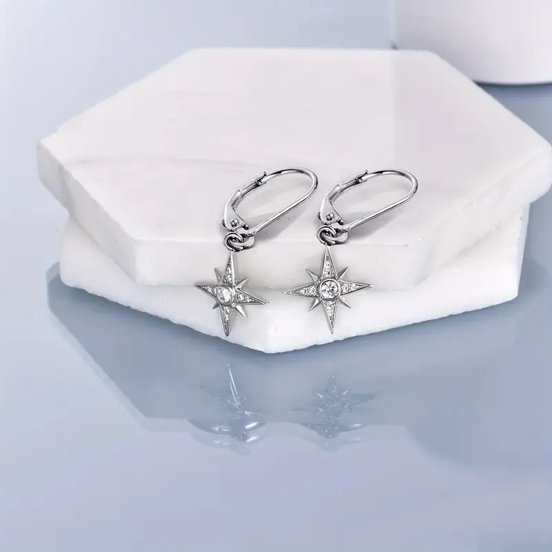 925 sterling earrings dangle leverback earrings for women earrings hypoallergenic Product details 1