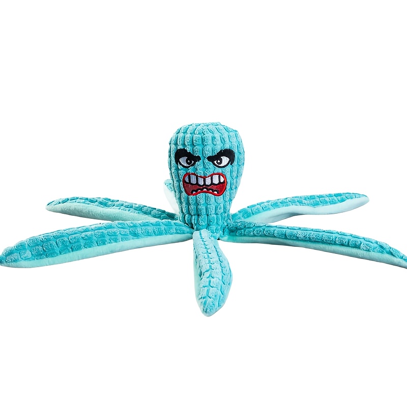 Plush Octopus Toy for Dogs - Soft, Bite-Resistant, Interactive Teething Toy with Vibrant Orange & Black Design, Perfect for All Breeds, Pet Toy|Playful Design|Durable Fabric