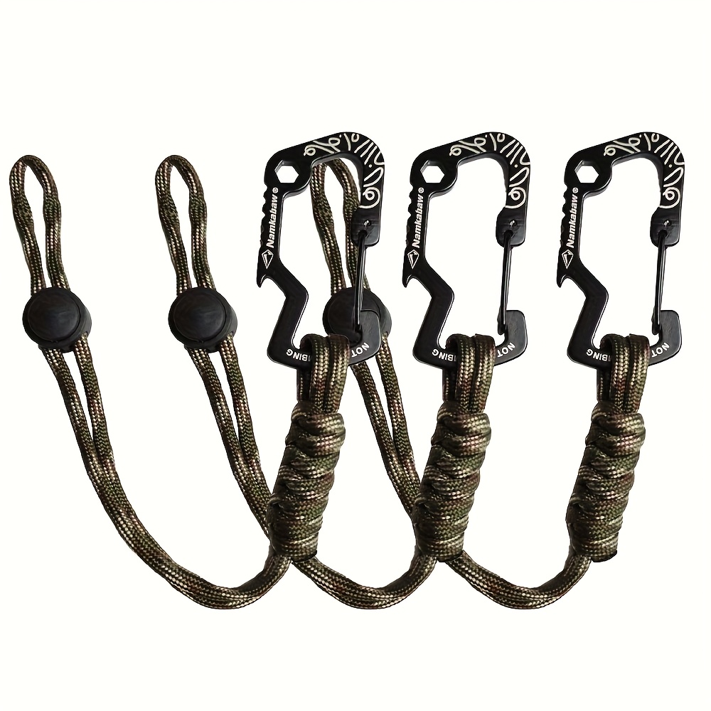 Image of 3/6pcs Anti-lost Keychain, Handmade Woven Paracord Chain, Outdoor Fishing Tool, Multifunctional With Rope, Suitable For , Travelers, Ideal For Holidays, Exquisite Gift