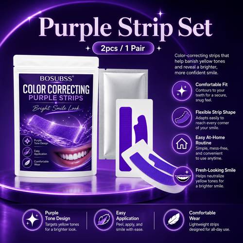 1 pair teeth strips mild non irritating brightening dental patches portable oral care strips for daily and travel use deliver and smile