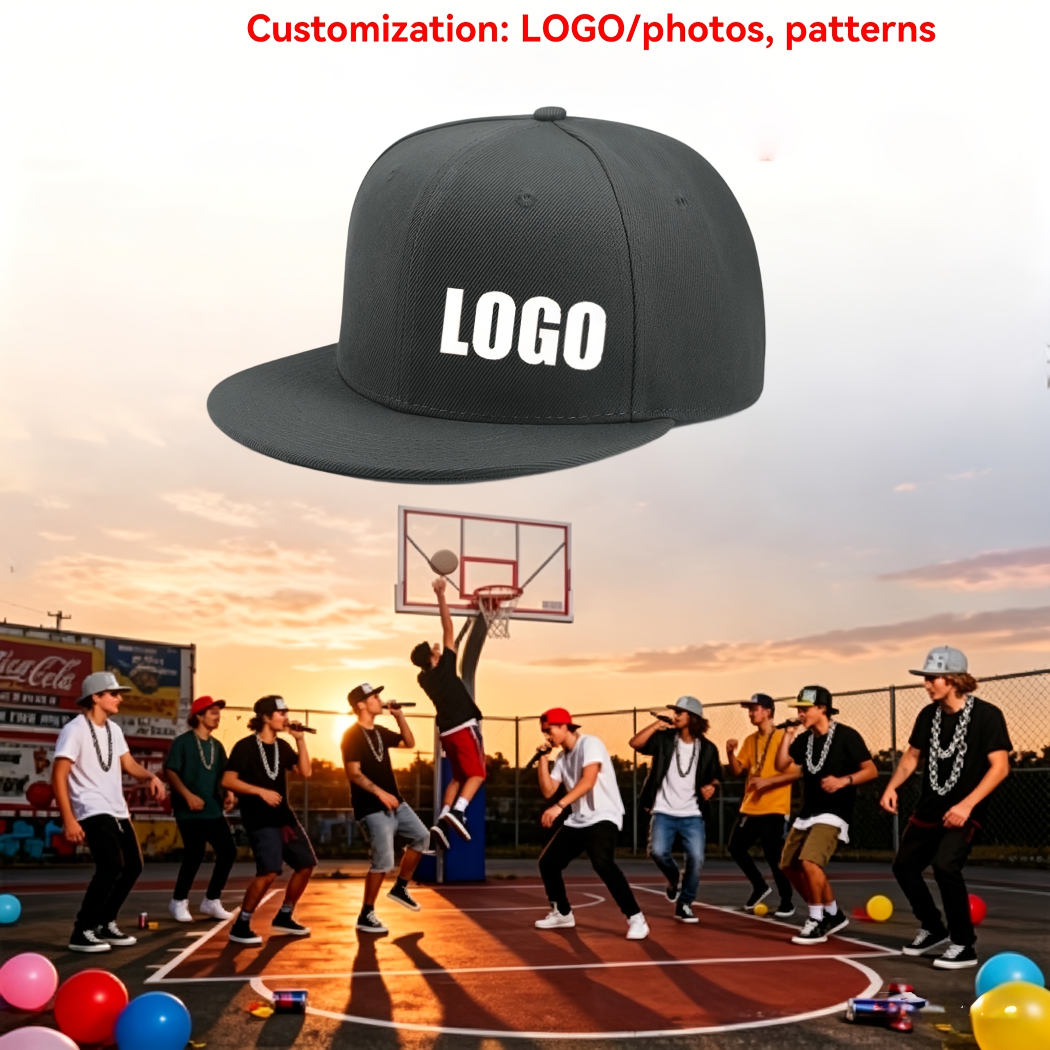 TEMU 1pc Custom Urban Fashion Trendy Versatile Baseball Cap, Custom Logo On Baseball Cap, Diy Personalized Logo/photo/text, Customizable Logo, Unisex