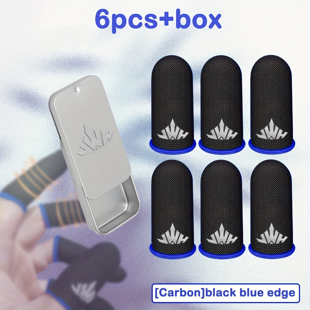 TEMU 6/10pcs Guanti Professionali per da Gioco con Scatola di Ferro, Guanti da Gioco Ultra-Sensibili, Fibra di Purezza, Touchscreen Compatibile