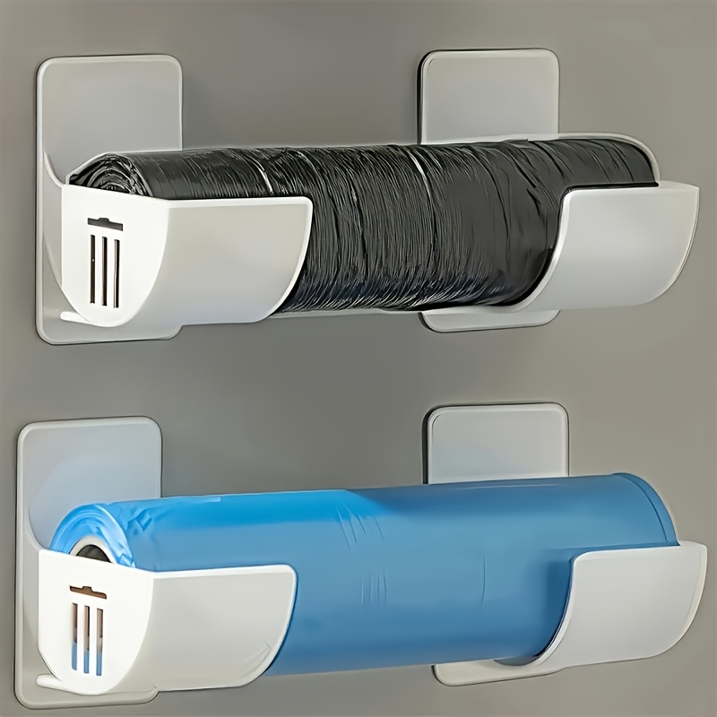 TEMU Ensemble de 4 étagères pratiques, support pour sacs poubelles de cuisine, outil de rangement multifonctionnel à suspendre , très approprié pour