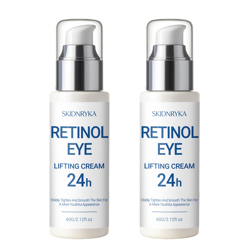 TEMU (2pcs) Firming Eye Cream - Hydration, Tightening, Smoothing With Hyaluronic Acid, Collagen, And Retinol, , Lifts And Tightens Eye Skin, Dark Circles, Perfect Gift For Family