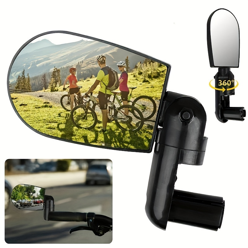

360-degree Rotating Bike Rearview Mirror - Fit For Road & , Wide-angle View, Durable Abs Material