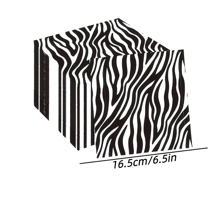 TEMU 30pcs Zebra Patterned Party Napkins, Disposable Paper Napkins With Jungle Animal Themes, Suitable For Occasions Such As Zebra Birthday Parties,