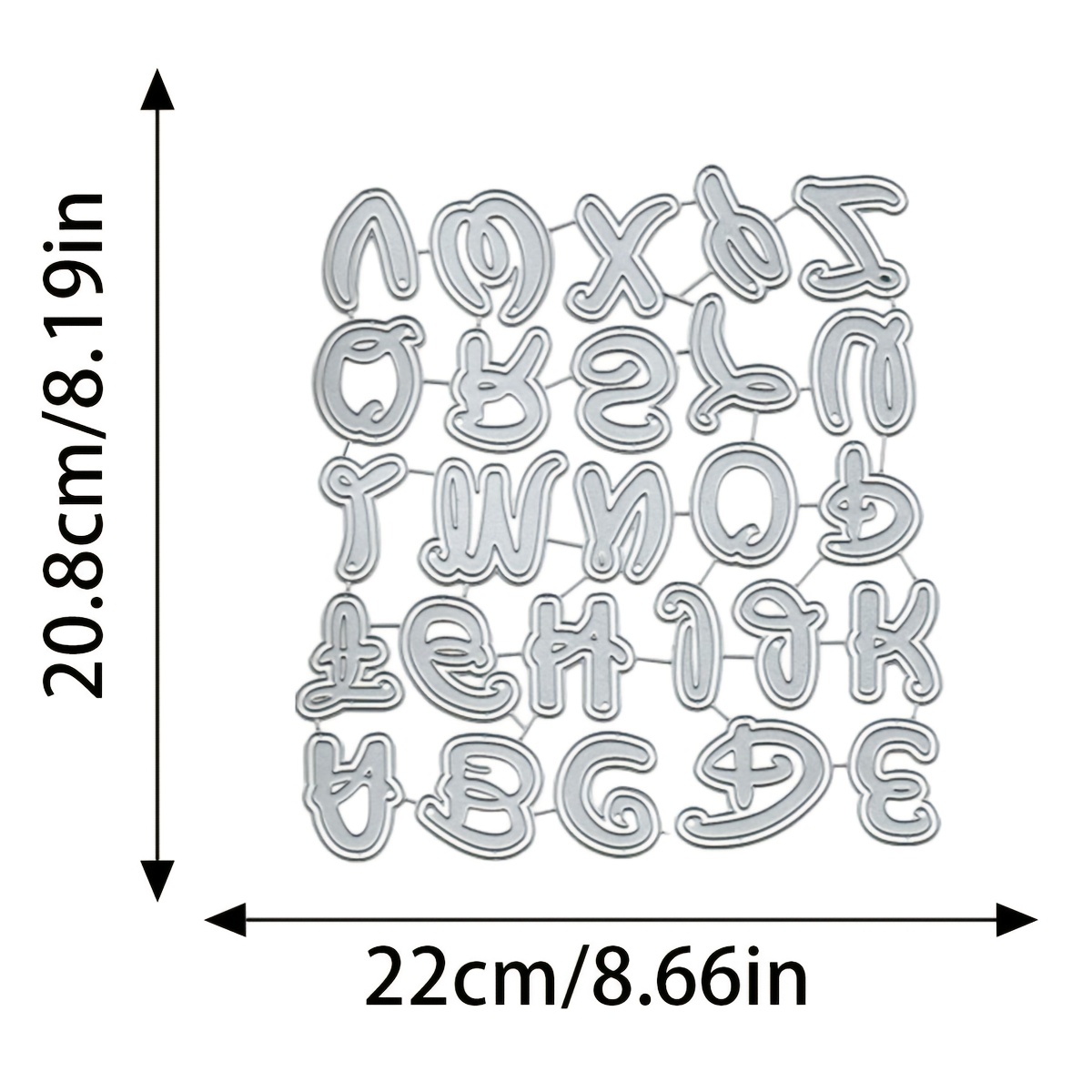 TEMU New Large-sized A-z Letter Card Making Embossing Template For Home Crafts Metal Cutting Dies