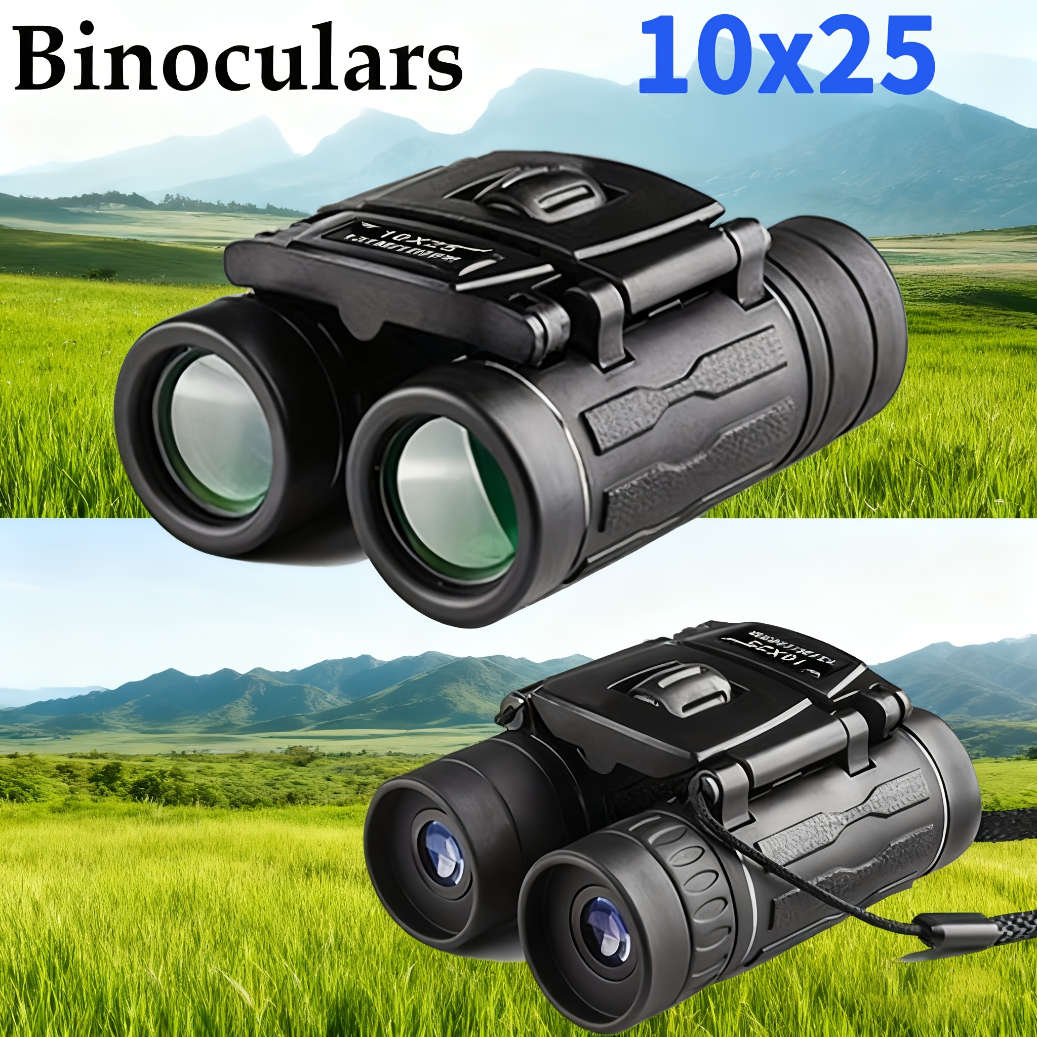 TEMU A 10x Magnification Optical Glass-equipped Small Telescope With A Strap, Professional Telescope, Portable Telescope, Compact Telescope For