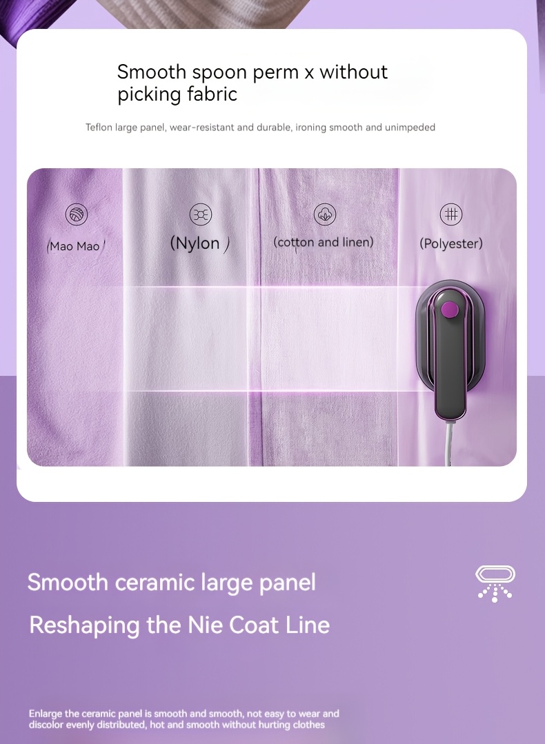 1000w steam electric iron 60ml garment steamer high power handheld garment steamer fast heating compact folding travel iron eu plug Product details 4