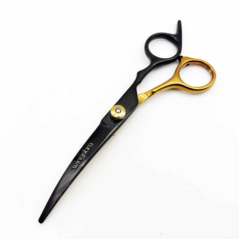 TEMU 1pc Wingsbro 6-inch Professional Pet Grooming Scissors, Downward Curved Arc Scissors, Dog Hair Trimming Scissors, Curved Scissors For Cats,