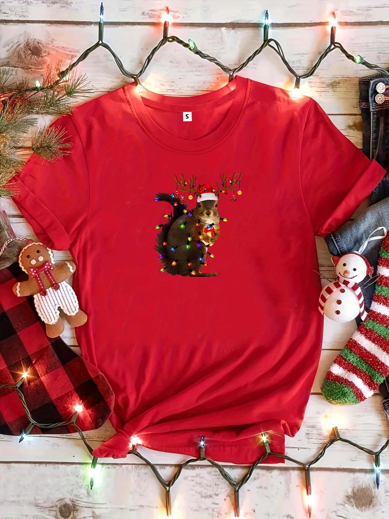 camiseta gráfica navidad mujer gato rayón Temu Spain