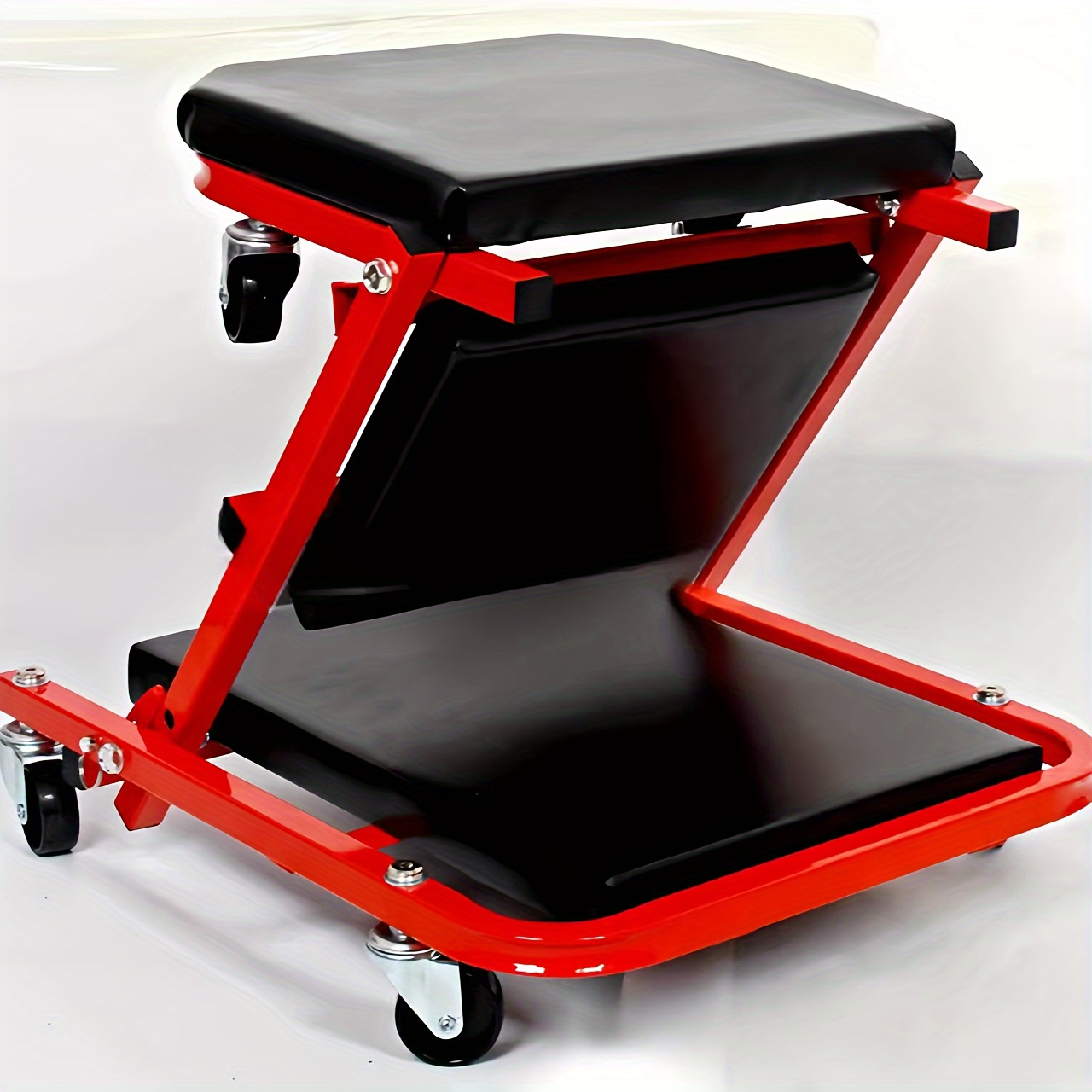 1pc heavy duty foldable crawler seat with wheels convertible mechanical stool z ladder design for construction professional use details 0