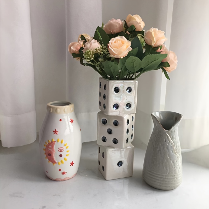 stussy 花瓶 CERAMIC DICE VASE WHITE STUSSY DICE CERAMIC VASE 花瓶