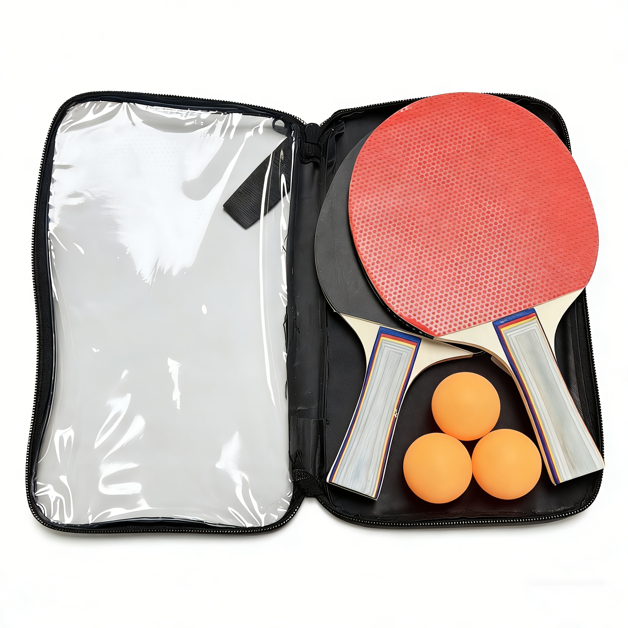 2 paddle 3 table tennis paddle set suitable for speed control lightweight paddles with red black sides suitable for beginners advanced players for tournaments holiday gifts