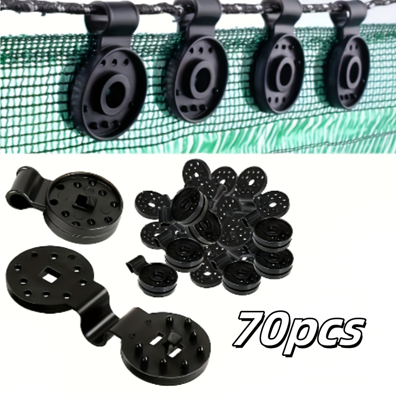 E-shop 70er-Packung Hochleistungs-Sonnenschutz-Netzclips | UV-beständige Kunststoff-ABS-Clips für Gewächshäuser, Auto-Windschutzscheiben und