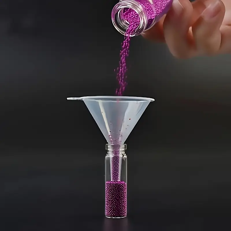 100 50pcs plastic funnel set mini funnels perfume liquid funnels essential oil filling funnels made of transparent small plastic material ideal for bottle filling perfumes and travel details 4