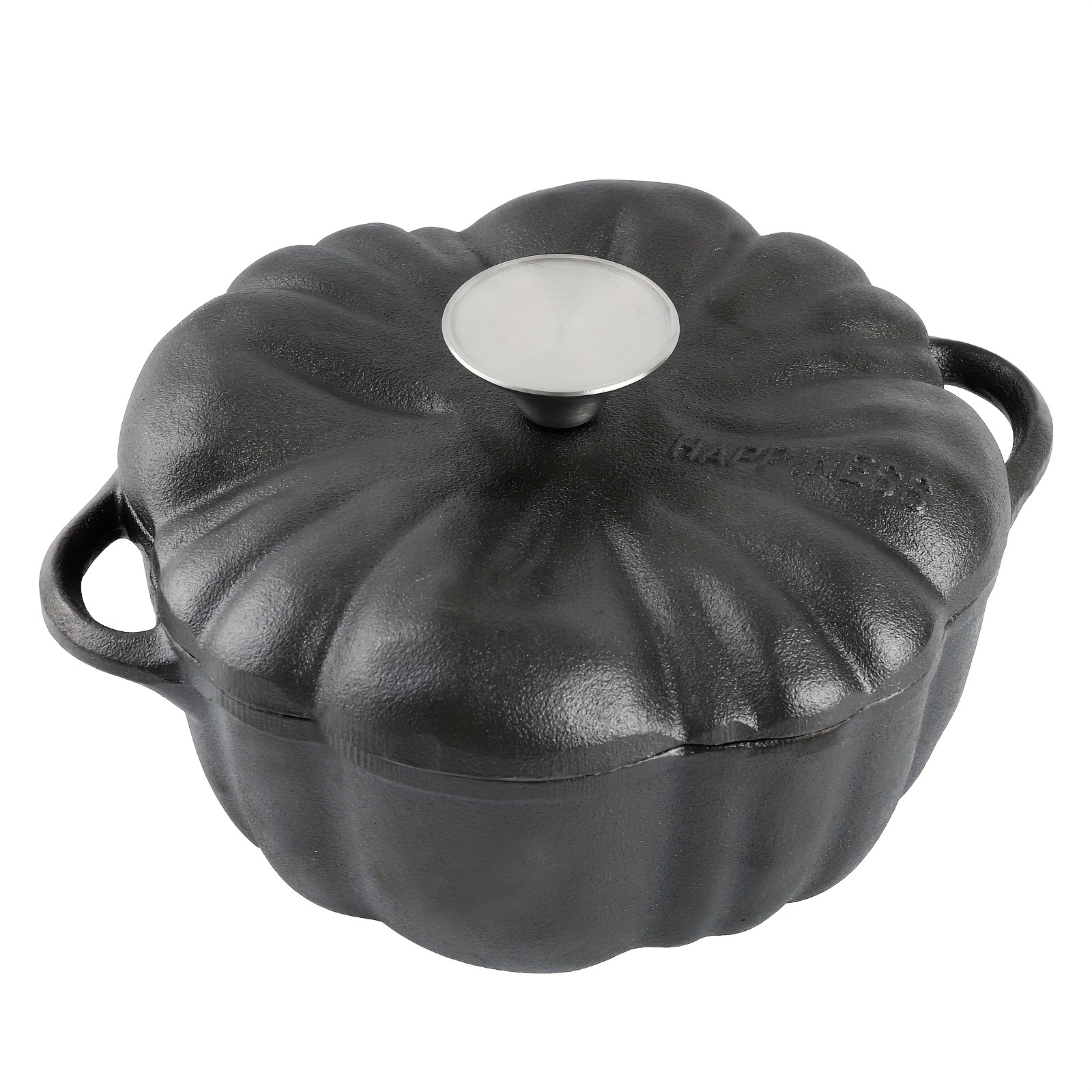 

Small Cast Iron Dutch Oven With Lid, Pumpkin Dutch Oven, Preseasoned Dutch Oven For Grill Baking Cooking