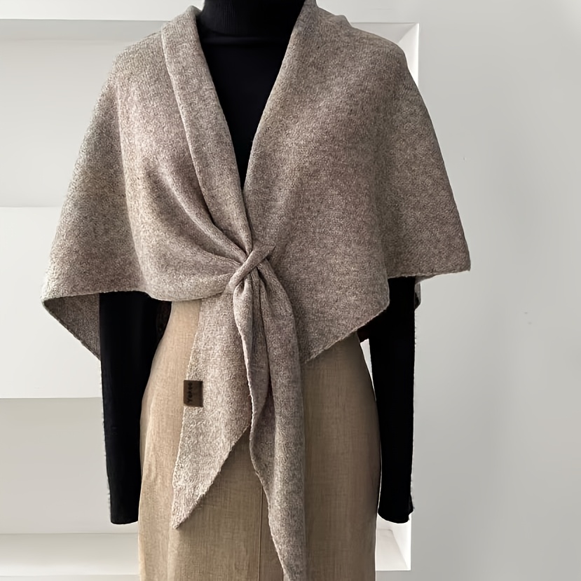 TEMU 1pc/pc Scarf Shawl Women, Versatile Triangular Scarf Shawl, Comfortable And Soft, Neck Protection Warm Scarf, Solid Color Versatile Shawl, Outer