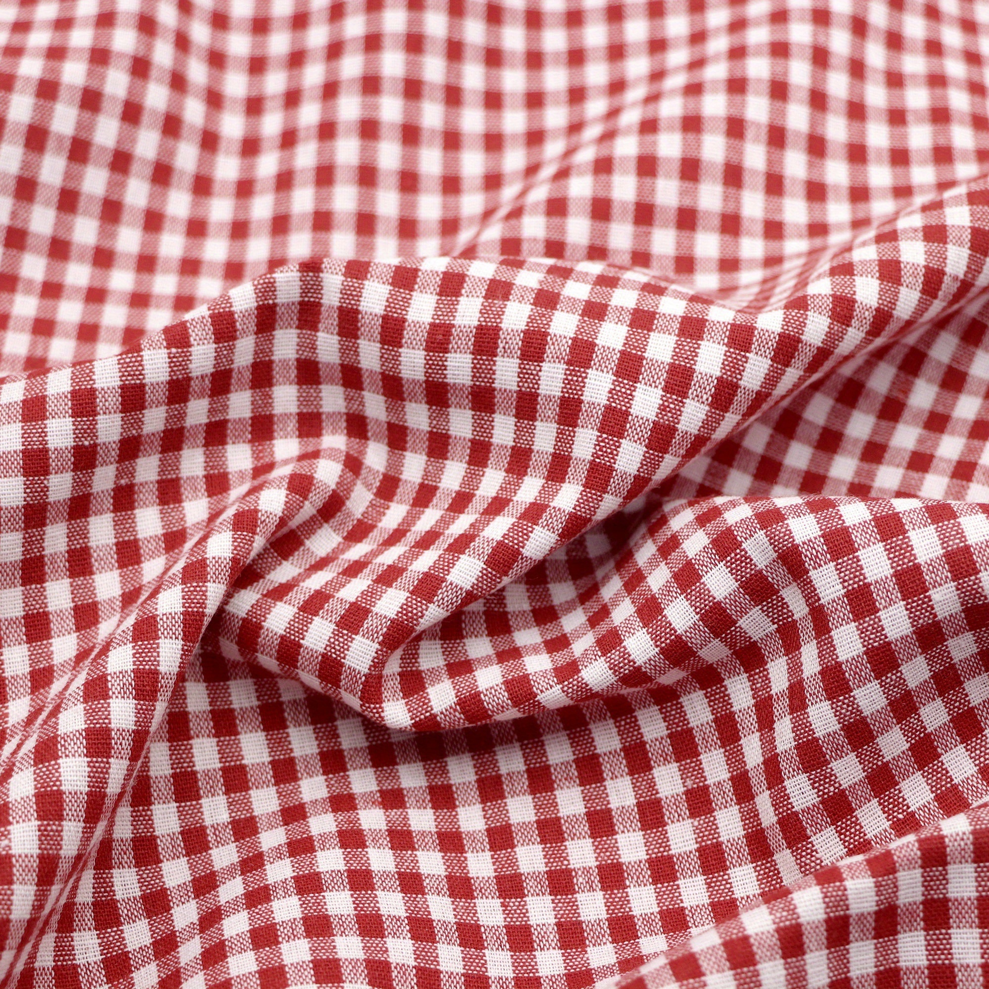 E-shop 1 Stück Vintage Rot Karo-Stoff - 57x19,68 Zoll (145x50 cm) Vorgeschnittener Polyester-Bastelstoff für DIY-Projekte, Patchwork & Heimdekoration -