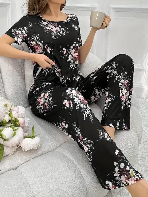 night dress pants and tops for ladies Summer Linen Suit Loose Blouse With Harem Pants Q1193