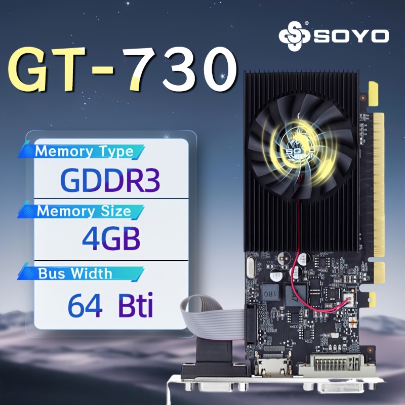   gt730 4gb ddr3   gt 730 graphics card vga dvi port pci e2 0 16x computer gaming graphics cards 0