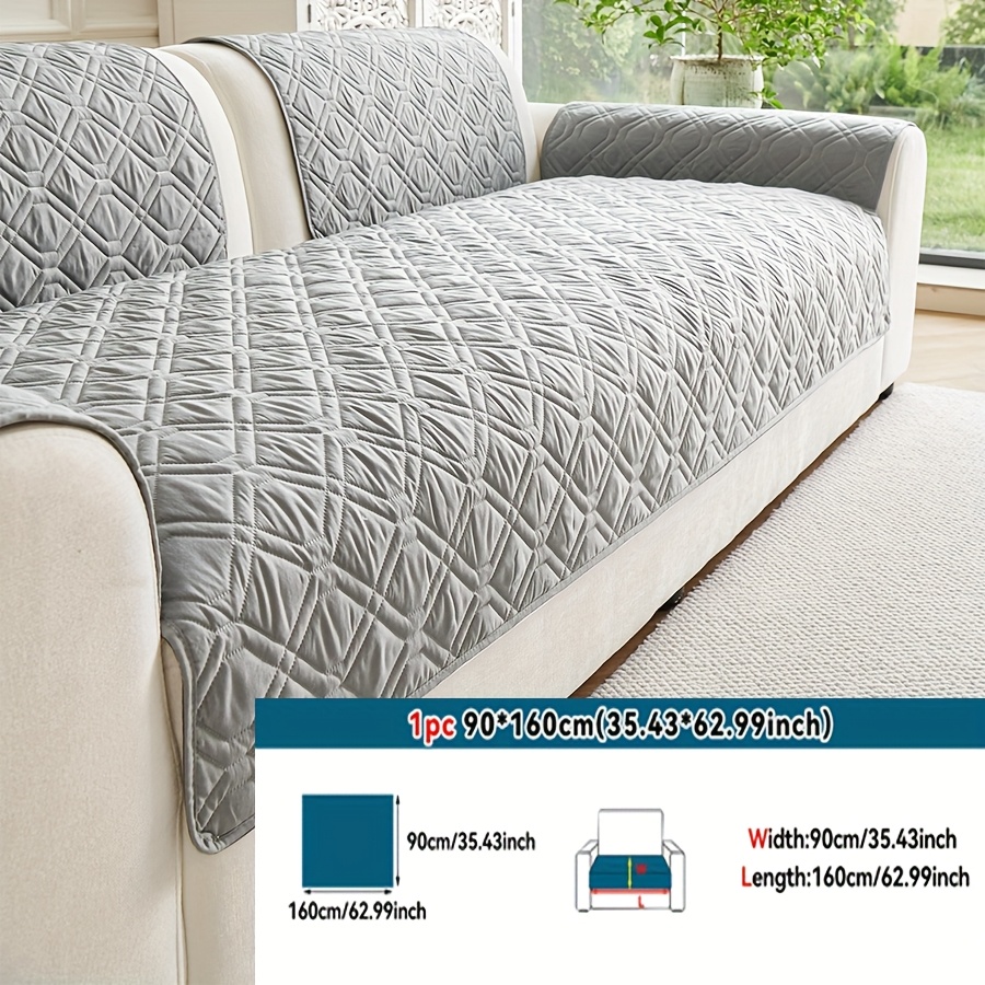 TEMU 1pc Embossed Pattern, , Wear-resistant And Non-slip Sofa Cushion, Pet-friendly, Machine Washable, Suitable For Home Environments