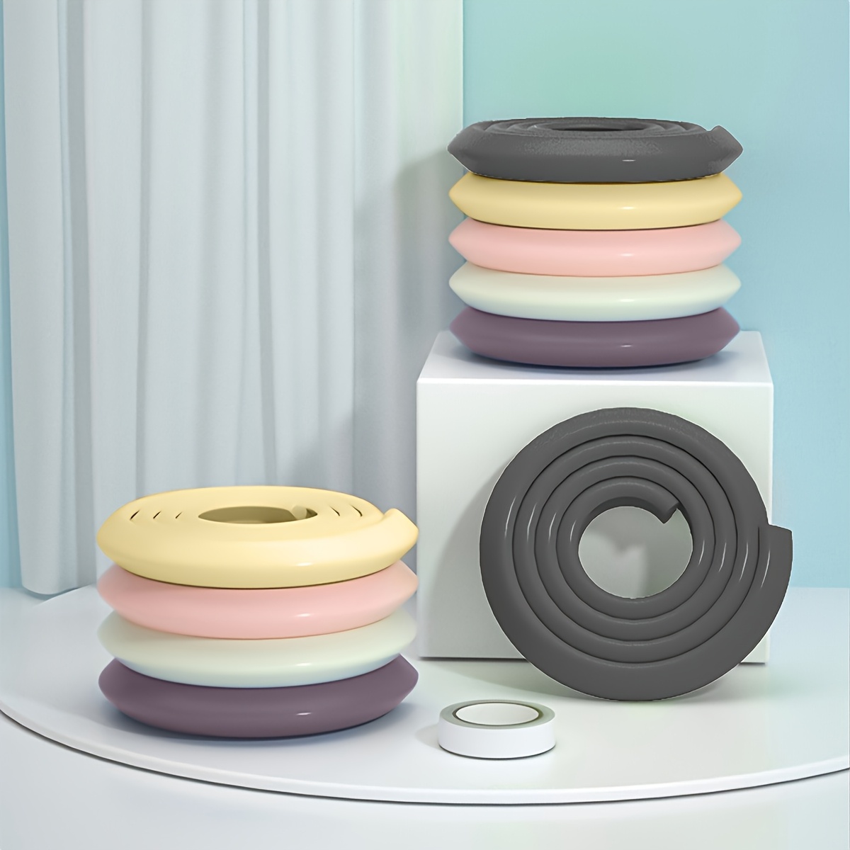 2-meter L-shaped anti-collision strip with back glue, table corner anti-collision protector, anti-collision strip, anti-bump safety edge, soft bed corner sticker, Youngsters's right angle protection cover