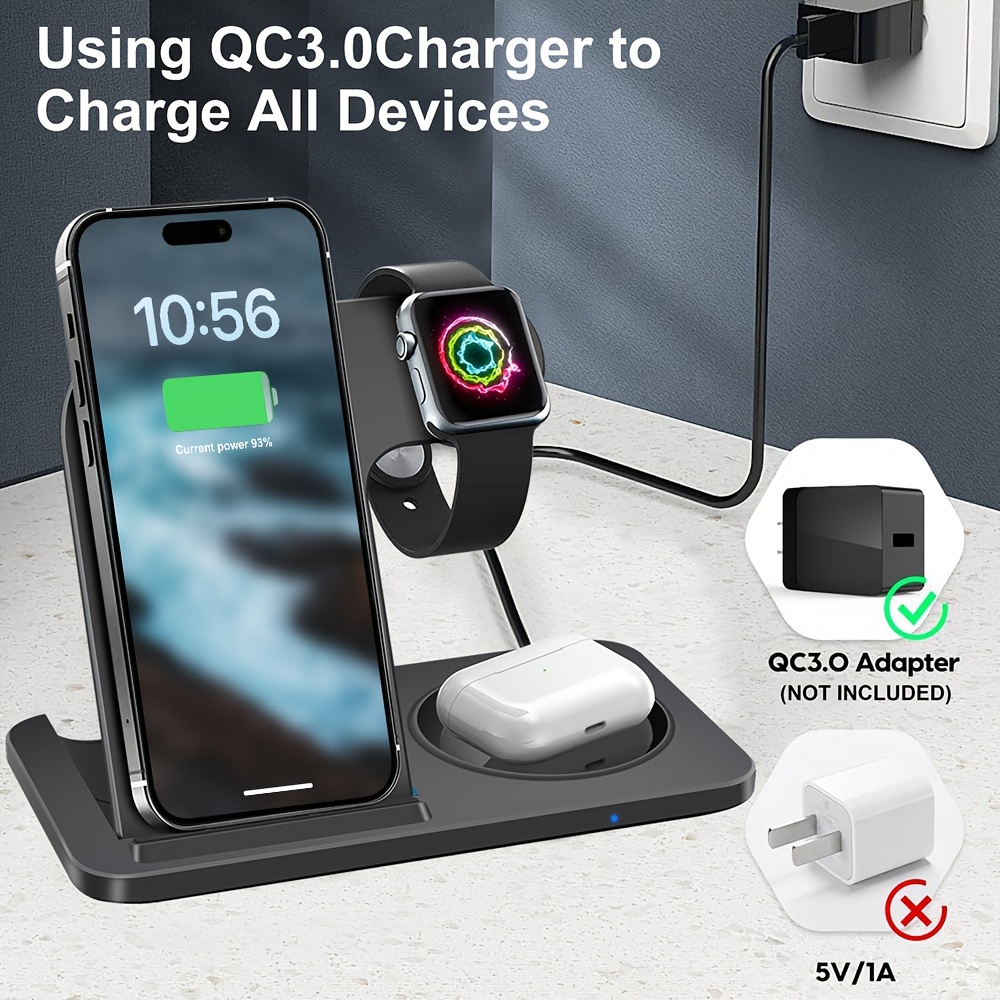 Wireless Charging Station Base De Carga Inalambrica Iphone 11 Base