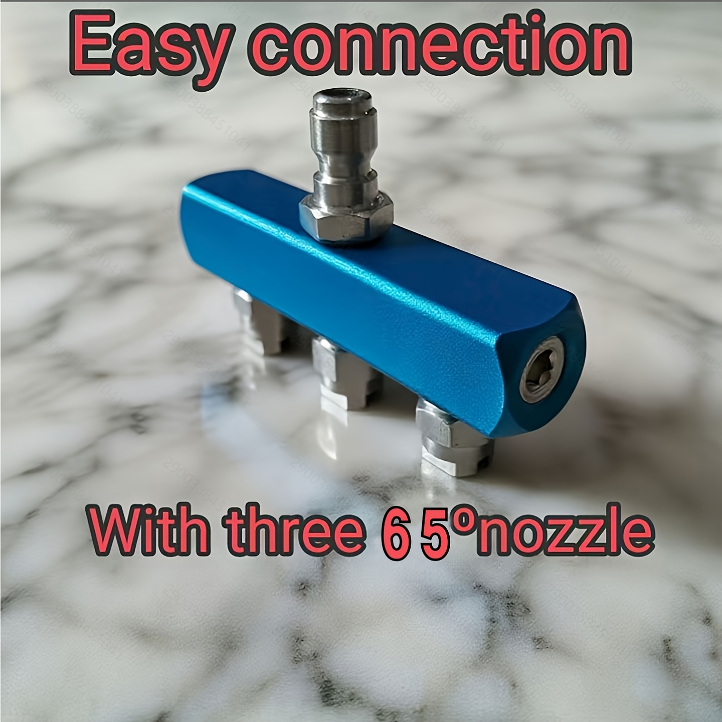 TEMU 3-in-1 5000 Psi High-pressure Car Wash Nozzle, Equipped With 1/4" Quick Connection, Made Of Stainless Steel And Brass, 40° Nozzle Cleans Dirt,