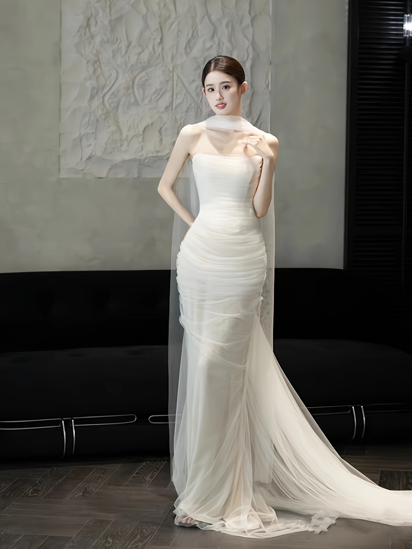 sachin and babi light blue dress Luxury Sequined Off-Shoulder Wedding Dress with Elegant Train Plus Siz   WonderlandByLilian