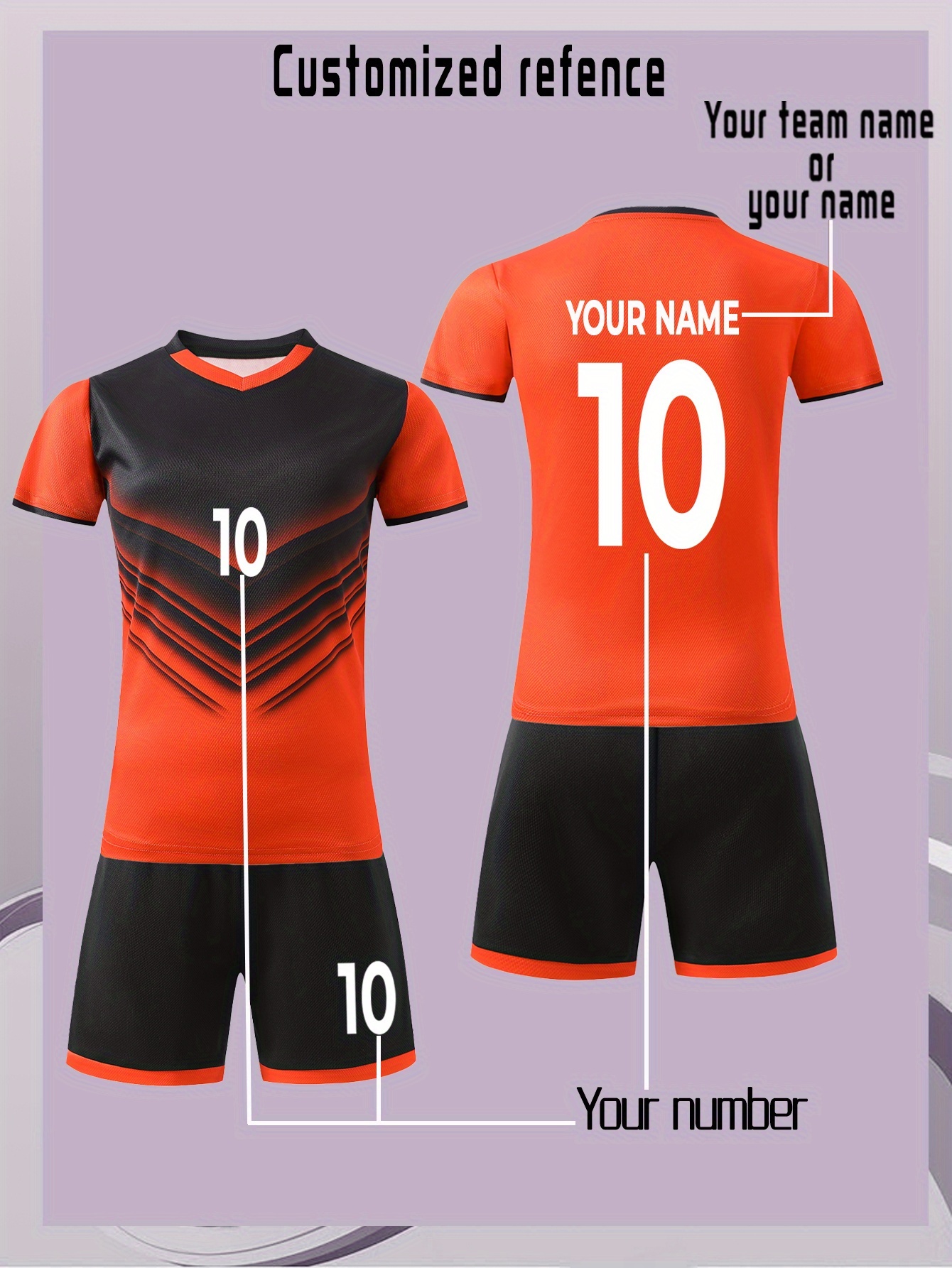 Maillot De Foot Personnalisé - Enfant Ou Adulte - Nom, Numéro Et Logo Au Choix - Tenue Sport Polyester Respirant