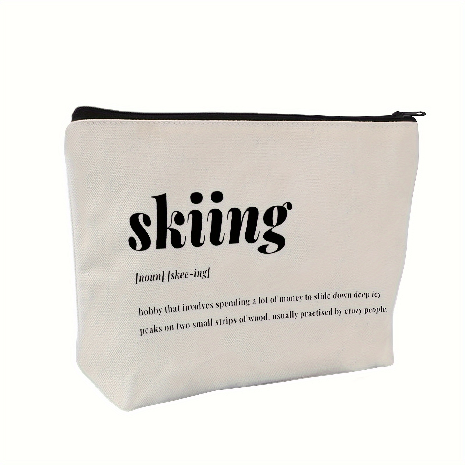 

Skiing Definition Makeup Bag: A Ski Bag For Women, Ski Lovers And Sports Enthusiasts