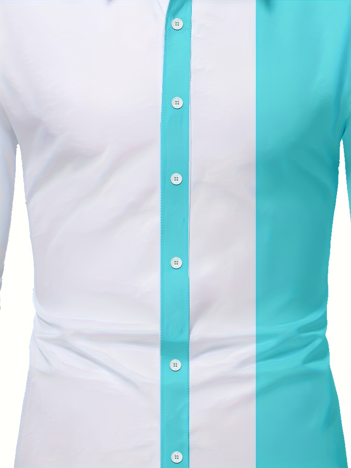 ZAFUL Mens Long Sleeve Dress Shirts Contrast