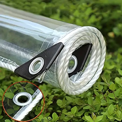 clear waterproof tarp pvc protective 22mil tarpaulin with reinforced eyelets plant tarp cover thicken rainproof cover for camping balcony