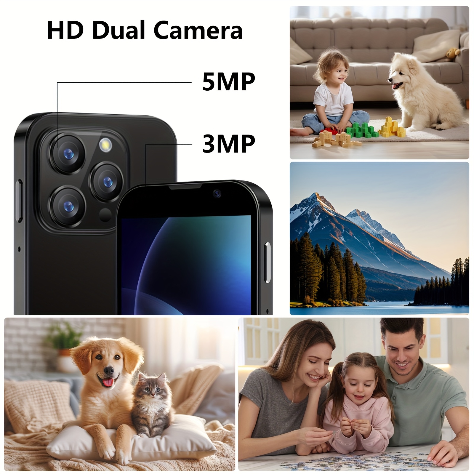 new mini phone with 3 0 hd touchscreen mini smartphone little mobile phone phone with app download kids cellphone pocket 2gb 16gb best backup phone best creative gift Product details 1