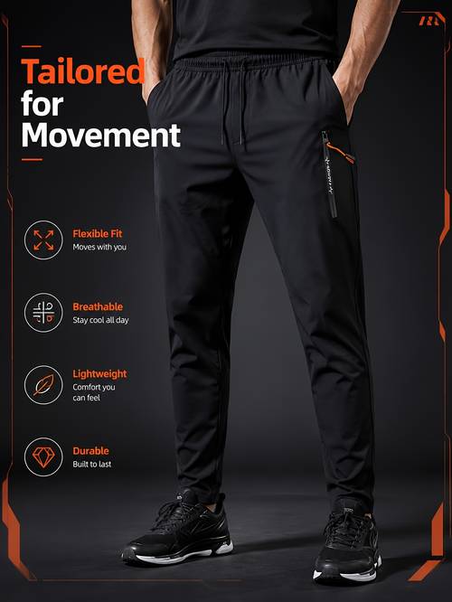 5 pc mens summer performance trousers ultra soft wrinkle resistant fabric with 4 way stretch and mesh ventilation for outdoor activities and daily wear