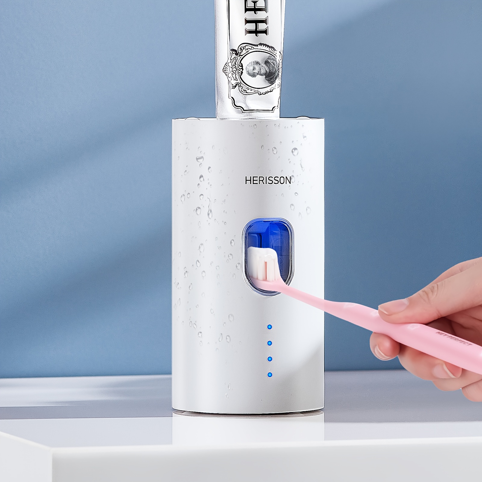 Dispensador automático de pasta de dientes, dispensador eléctrico de pasta  de dientes, dispensador de pasta de dientes montado en la pared