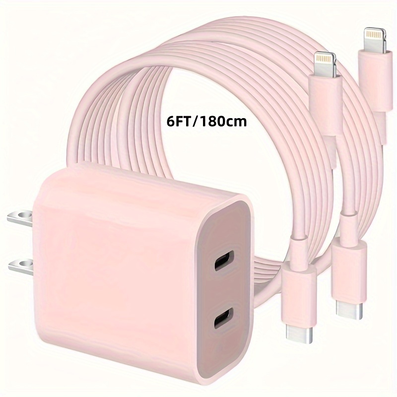 

2-packs Charging For Iphone 141312 Charger 20w Pd Adapter Charging 6ft Charging Compatible Iphone 14/13/12/11/pro/max//xs Max/xr/x, Ipad