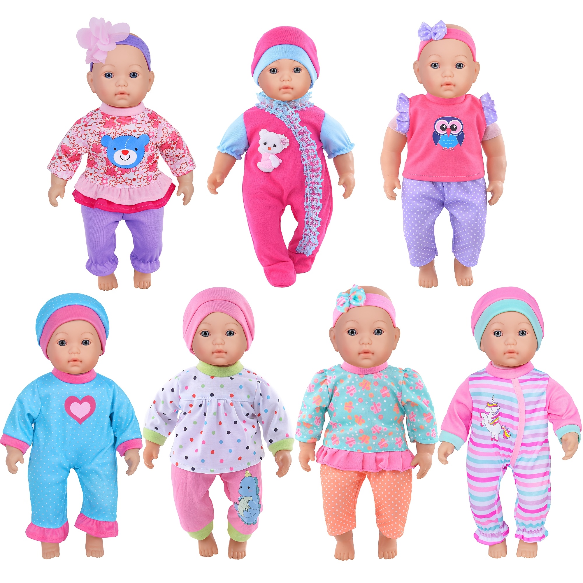 

7 Clothes Accessories, Polyester Outfits For 10-14 , Includes And Headbands, 3+, Christmas For And (doll Not Included)